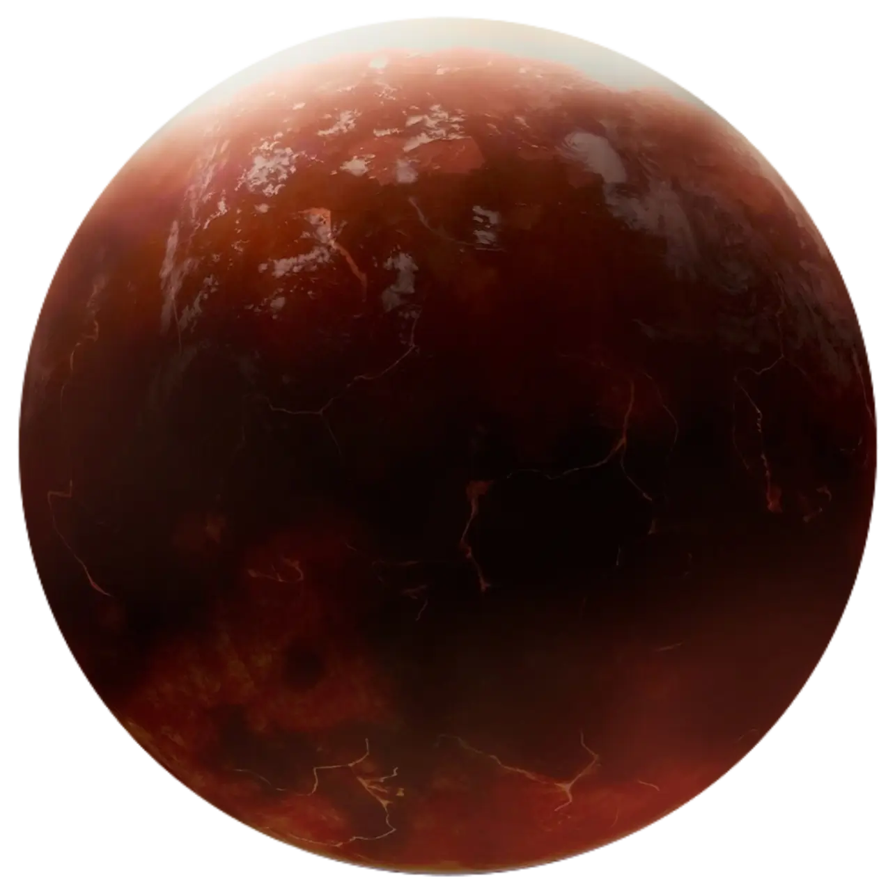 dark desolate smoldery planet